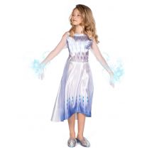 Déguisement classique blanc Elsa la reine des neiges 2 pour Fille - Couleur Blanc - Taille 7 - 8 ans (124 - 136 cm)