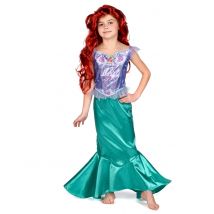 Déguisement Ariel la Petite Sirène classique pour Fille - Couleur Vert - Taille 5 - 6 ans (109 - 126 cm))