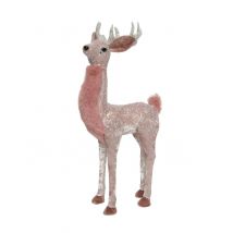 Décoration joli cerf rose 30 cm - Couleur Rose