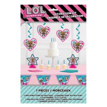 Kit décorations 7 pièces LOL Surprise - Couleur Rose