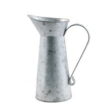 Cruche à lait en zinc avec poignée 18 cm - Couleur Gris