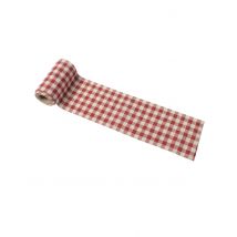 Ruban en lin vichy rétro rouge et blanc 5 cm x 5 m - Couleur Rouge