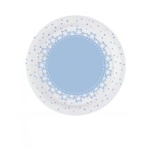 8 Petites assiettes étoiles bleues 18 cm - Couleur Bleu