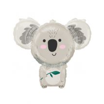 Ballon en aluminium Koala eucalyptus 71 cm - Couleur Gris