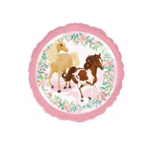 Ballon aluminium Joli Cheval 43 cm - Couleur Rose