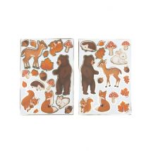 35 Stickers Woodland animaux des bois - Couleur Multicolore