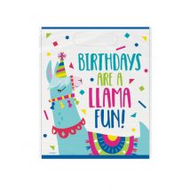 8 sacs cadeaux Lama - Couleur Multicolore