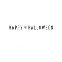 Guirlande Happy Halloween toile d'araignée 180 cm - Couleur Noir