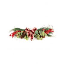 Centre de table rustique Noël 50 cm - Couleur Vert