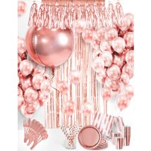 Pack vaisselle et décoration Rose Gold - Couleur Rose