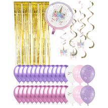 Pack décoration licorne féérique - Couleur Rose