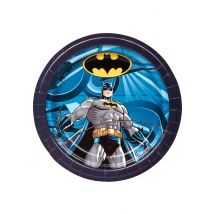 8 Assiettes en carton Batman 23 cm - Couleur Noir