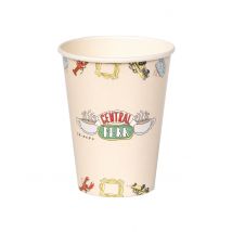 8 Gobelets en carton Friends 210 ml - Couleur Multicolore
