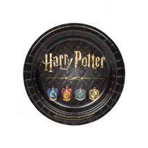 8 Assiettes en carton Harry Potter 23 cm - Couleur Noir