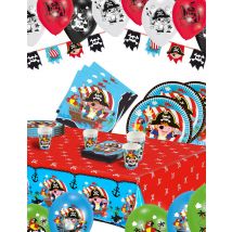 Maxi pack anniversaire Pirate - Couleur Multicolore