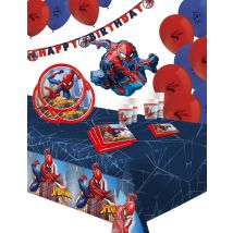 Maxi pack anniversaire Spiderman - Couleur Rouge
