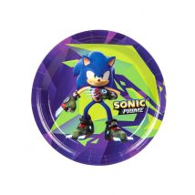 8 Grandes assiettes Sonic Prime 23 cm - Couleur Multicolore