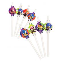 8 Pailles Sonic Prime - Couleur Multicolore