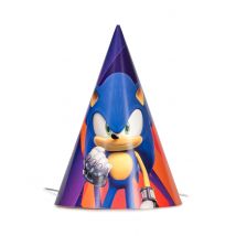 8 Chapeaux de fête Sonic Prime 18 cm - Couleur Multicolore