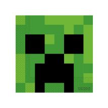 20 serviettes en papier Minecraft 33X33cm - Couleur Noir
