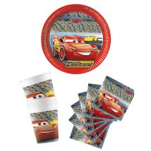 Kit anniversaire vaisselle jetable Cars 3 - Couleur Rouge