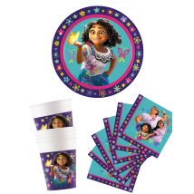 Kit anniversaire vaisselle jetable Encanto - Couleur Violet / parme