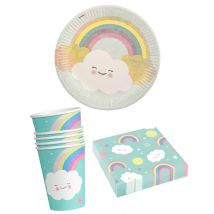 Kit anniversaire vaisselle jetable Petit nuage