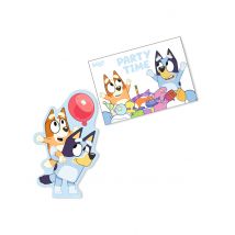 8 Invitations et enveloppes Bluey - Couleur Multicolore