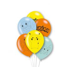 6 Ballons en latex Pokémon Pikachu - Couleur Bleu