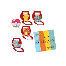8 Invitations et enveloppes anniversaire Pokémon - Couleur Multicolore