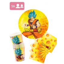 Kit anniversaire 16 personnes Dragon Ball Z - Couleur Orange
