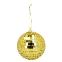 6 Boules disco dorées 8 cm - Couleur Or