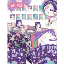 Maxi kit anniversaire licorne party - Couleur Rose
