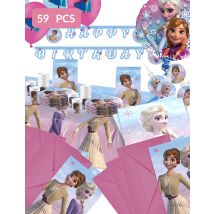 Maxi kit anniversaire Reine des Neiges - Couleur Rose