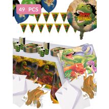 Maxi kit anniversaire Dinosaures - Couleur Multicolore