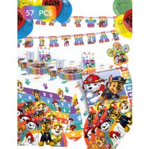 Maxi kit anniversaire Pat patrouille arc en ciel - Couleur Multicolore