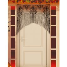 Rideau de porte à franges chauve-souris - Couleur Noir