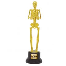 Trophée squelette du meilleur costume d'Halloween - Couleur Or