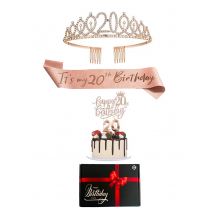 Pack d'accessoires anniversaire 20 ans - Couleur Rose