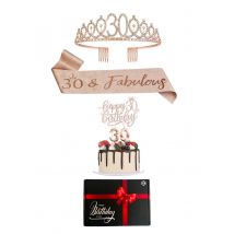 Pack d'accessoires anniversaire 30 ans - Couleur Rose