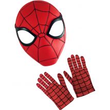 Coffret accessoires masque et gants de Spiderman pour Enfant - Couleur Rouge