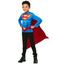 Kit top et cape Superman pour Enfant - Couleur Multicolore - Taille 5 à 8 ans