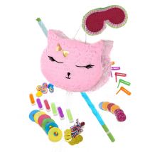 Kit piñata Chat rose - Couleur Rose