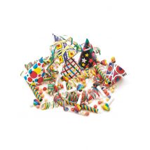 Coffret cotillons multicolores 50 personnes - Couleur Multicolore
