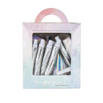 Coffret cotillons irisés 10 personnes - Couleur Argent