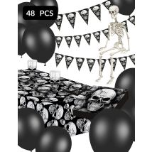 Maxi Kit Halloween tête de mort - Couleur Noir