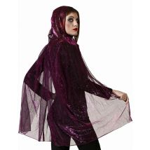 Cape à capuche toile d'araignée violette pour Adulte - Couleur Violet / parme
