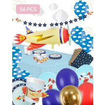 Maxi Kit anniversaire Petit Avion - Couleur Multicolore