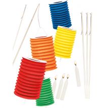 Kit lampions 12 personnes - Couleur Multicolore