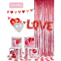 Maxi kit déco de salle Saint Valentin - Couleur Multicolore